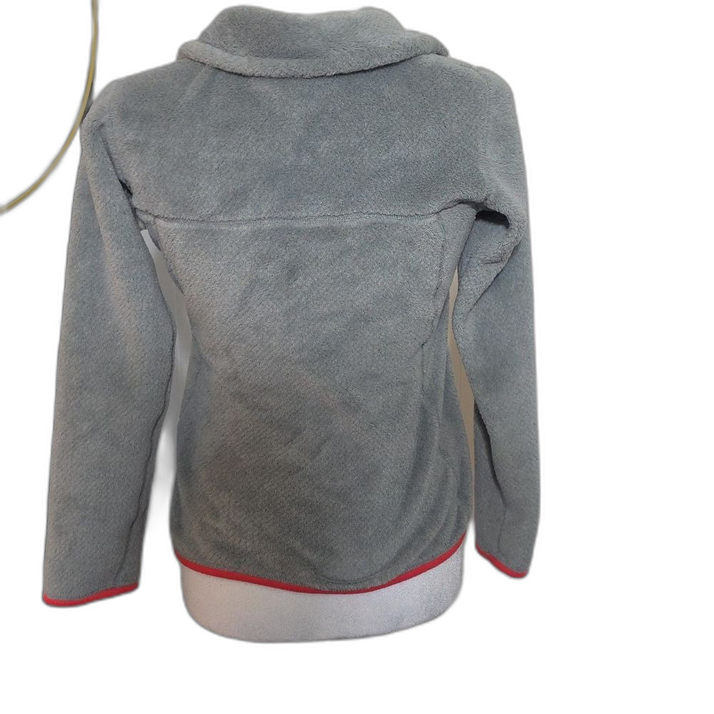 Patagonia Gray Fleece Pullover with Coral Trim - Picture 3 of 5